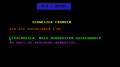 A-Z Spiel Screenshot 1